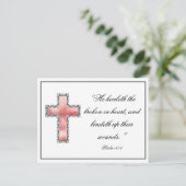 Elegantes Christliches Beileid Postkarte (Stehend Vorderseite)