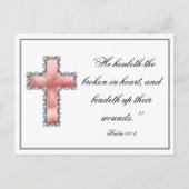 Elegantes Christliches Beileid Postkarte (Vorderseite)