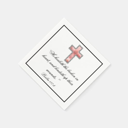 Elegantes Christliches Beileid Serviette (Ecke)