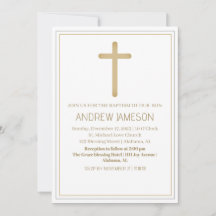 Elegantes Christliches Blue-Gold-Cross | Taufe