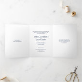 Elegantes Christliches Foto Hochzeit Einladung Bla (Innenseite)