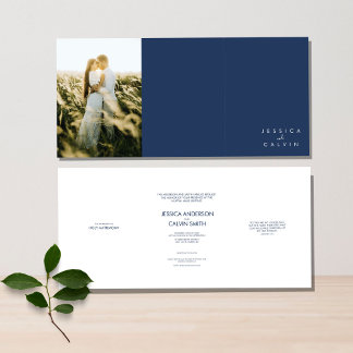 Elegantes Christliches Foto Hochzeit Einladung Bla