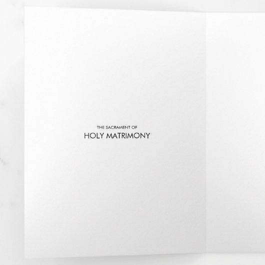 Elegantes Christliches Foto Hochzeit Einladung Min (Innen Erste Seite)