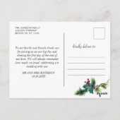 Elegantes Christmas Poinsettia Frame Foto Vielen D Postkarte (Rückseite)