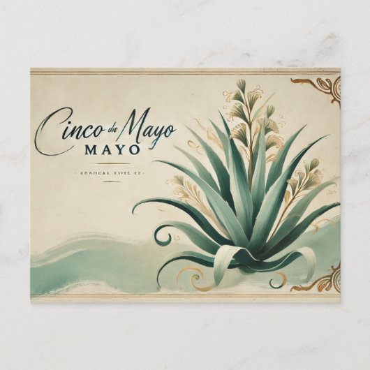 elegantes Cinco de Mayo Postkarte (Vorderseite)