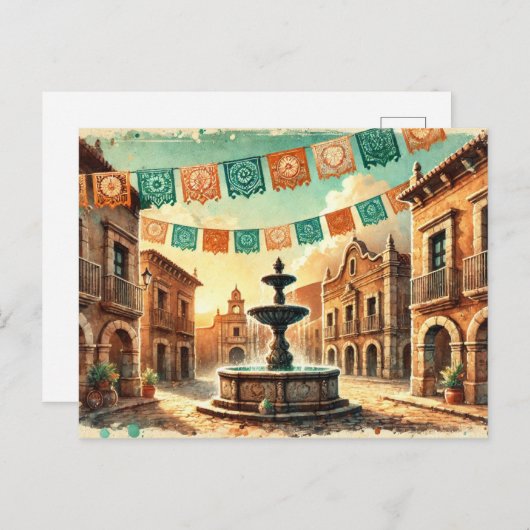 elegantes Cinco de Mayo Postkarte (Vorne/Hinten)