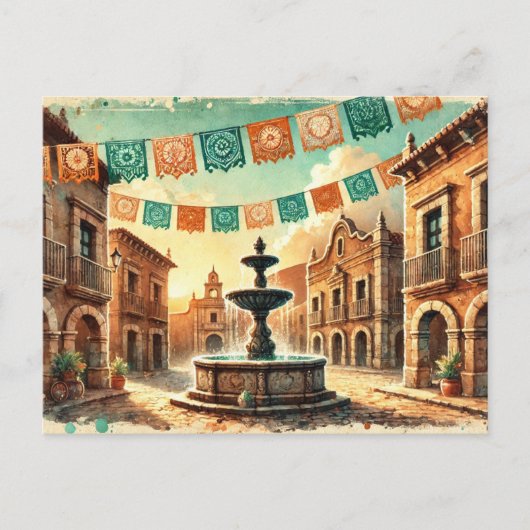 elegantes Cinco de Mayo Postkarte (Vorderseite)