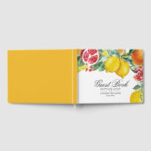 Elegantes Citrus Botanical Wedding Guest Book Gästebuch (Voll)