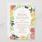 Elegantes Citrus-Brautparty Einladung (Vorderseite)