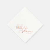 Elegantes Citrus Floral Brautparty Serviette (Ecke)