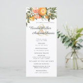 Elegantes Citrus Orchard Hochzeitsprogramm Programm (Stehend Vorderseite)
