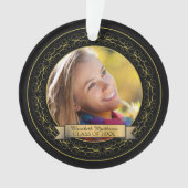 Elegantes Class Year Abschluss Foto Keepake Ornament (Vorderseite)