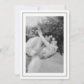 Elegantes Classic Calligraphy Wedding Foto Save The Date (Rückseite)