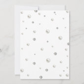 Elegantes Classic Diamonds and Pearls Brautparty Einladung (Rückseite)