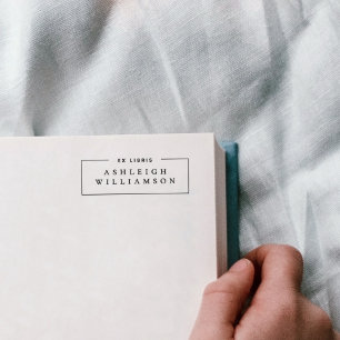 Elegantes Classic Ex Libris Individuelle Name Buch Gummistempel