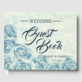 Elegantes Classic Floral Rustic Wedding Guest Book Gästebuch (Vorderseite)