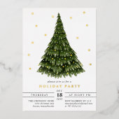 Elegantes Classic Foil Christmas Party Folieneinladung (Vorderseite)