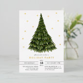 Elegantes Classic Foil Christmas Party Folieneinladung (Stehend vorne)