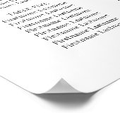 Elegantes Classic-Formblatt für Hochzeiten Poster (Ecke)