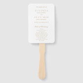 Elegantes Classic Gold-Programm für feierliche Hoc Fächer (Vorderseite)