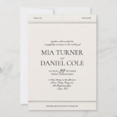 Elegantes Classic Luxury Vintages Foto Hochzeit Einladung (Vorderseite)