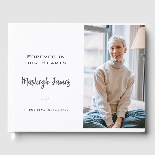 Elegantes Classic Memorial Foto Gast Book Gästebuch (Vorderseite)