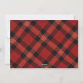 Elegantes Classic Red Tartan Foto Weihnachten (Rückseite)