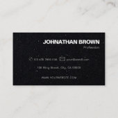 Elegantes Classic Simple Black Kraft Paper Schlich Visitenkarte (Rückseite)