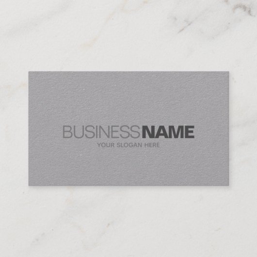 Elegantes Classic Simple Grey Kraft Paper Schlicht Visitenkarte (Vorderseite)