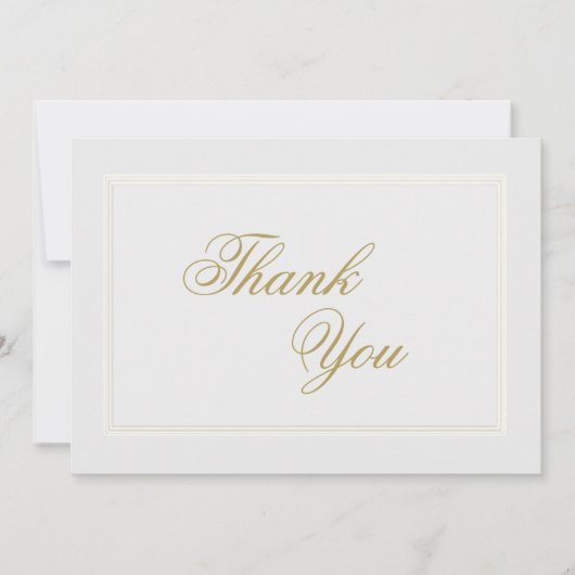 Elegantes Classic Triple Frame Elfenbeinfarben-Bra Dankeskarte (Vorderseite)