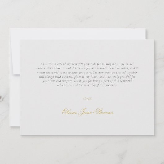 Elegantes Classic Triple Frame Elfenbeinfarben-Bra Dankeskarte (Rückseite)