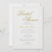 Elegantes Classic Triple Frame Elfenbeinfarben-Bra Einladung (Vorderseite)