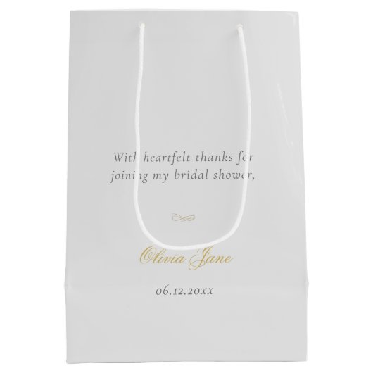 Elegantes Classic Triple Frame Elfenbeinfarben-Bra Mittlere Geschenktüte (Rückseite)