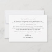 Elegantes Classic Typografy Foto Wedding Vielen Da Dankeskarte (Rückseite)