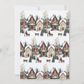 Elegantes Classic Village Weihnachts-Party Einladung (Rückseite)