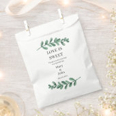 Elegantes Classic Watercolor Green Blätter Geschenktütchen (Ausgeschnitten)