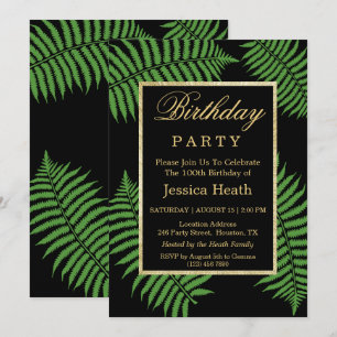 Elegantes Classy Bracken 100. Geburtstag Einladung