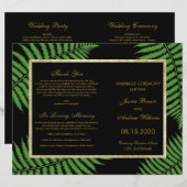 Elegantes Classy Bracken Wedding Program (Vorne/Hinten)