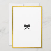 Elegantes Classy Gold Black Bow Weihnachts-Party Einladung (Rückseite)