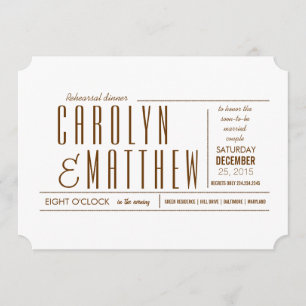 Elegantes Classy Modernes Probe Abendessen Einladung