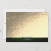 Elegantes Classy Rich Green/Gold Retirement Party Einladung (Rückseite)