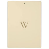 Elegantes Clipboard mit Monogramm  Klemmbrett (Rückseite)