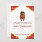 Elegantes Cloud-Capybara-Neujahrsgruß Karte (Rückseite)