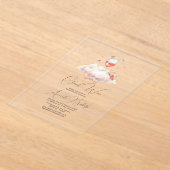 Elegantes Cloud Wine Clear Brautparty Acryleinladungen (Ablage )