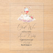 Elegantes Cloud Wine Clear Brautparty