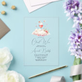 Elegantes Cloud Wine Clear Brautparty Acryleinladungen (In Situ (Hochzeit))