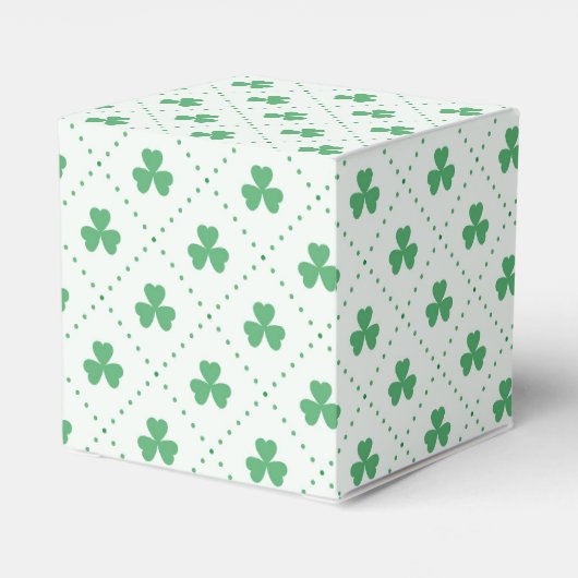 Elegantes Clover Pattern Herz 2x2x2 Geschenkschachtel (Rückseite)