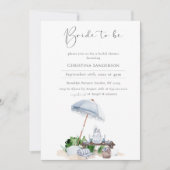 Elegantes Coastal Beach Brautparty Foto Einladung (Vorderseite)