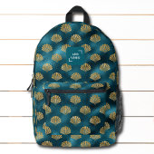 Elegantes Coastal Gold Seashell Logo Corporate Bedruckter Rucksack
