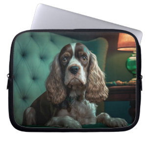 Elegantes Cocker Spaniel Klassisches Porträt-Desig Laptopschutzhülle